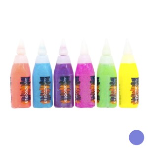 MAGICOLOR ADHESIVOS FLUO GLITTER 40gr x 1u VIOLETA